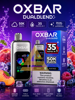 پادیکبار مصرف اوکسبار50هزار پاف هلو + blue razz